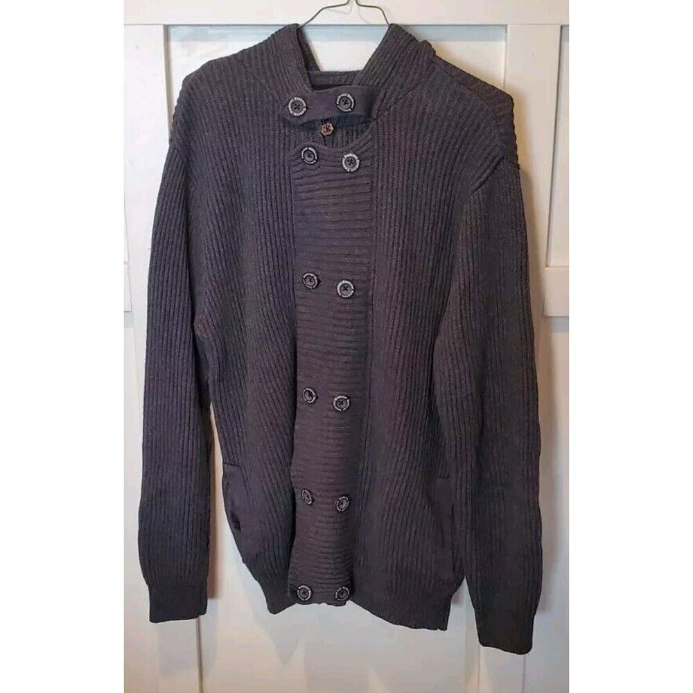 Women's Gray Konkrete Hooded Sweater Size Medium 100% Cotton